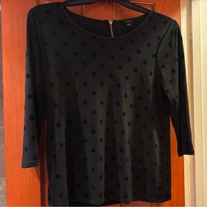 Ann Taylor Black Polka Dot Tunic